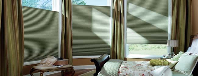 Duette® Honeycomb Shades in the Bedroom